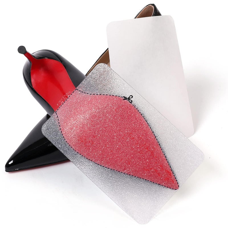 Ashoesert Sole Protector and Red Bottom Covers - Crystal Clear Shoe Protector for Heels - 2 Pairs (6.0""4.0"", Clear) - Image 3